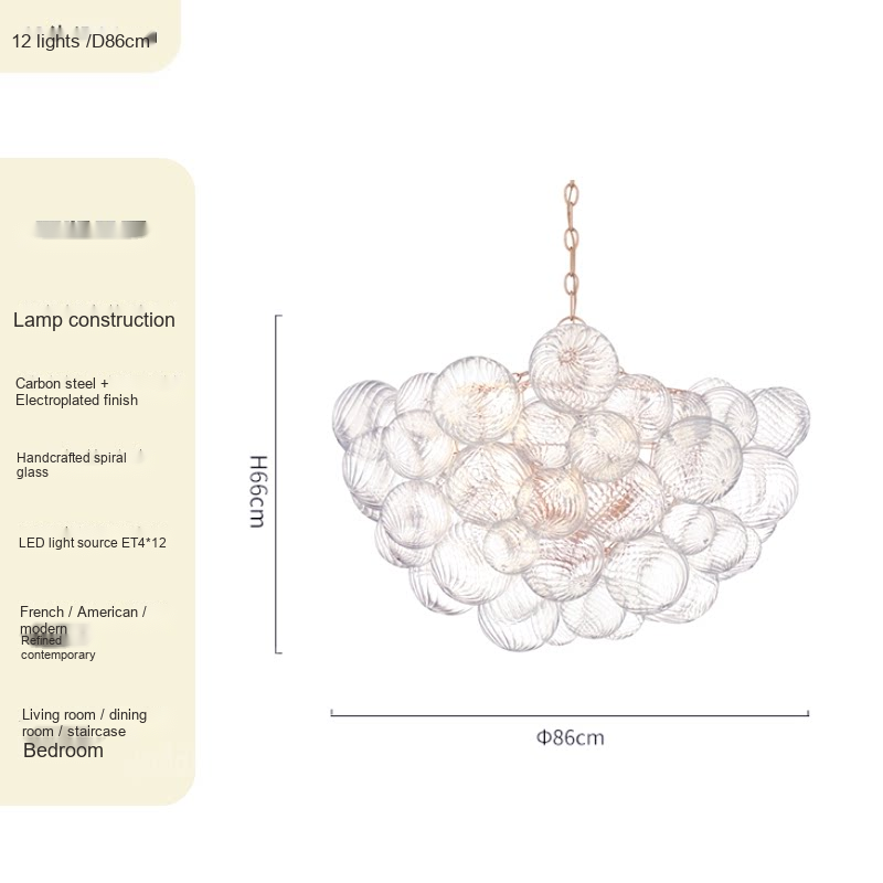 Glass Bubble Chandelier — AM0238, view 9