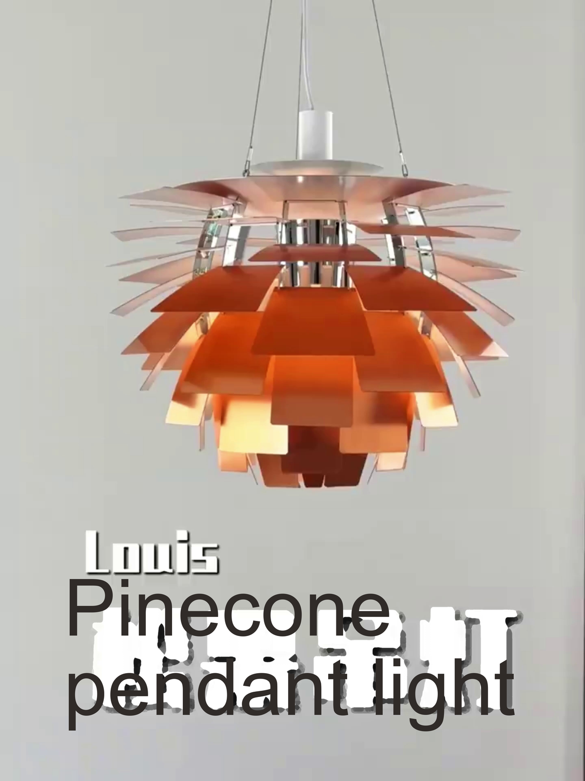 Layered Pinecone Pendant Light — AM0138, view 10
