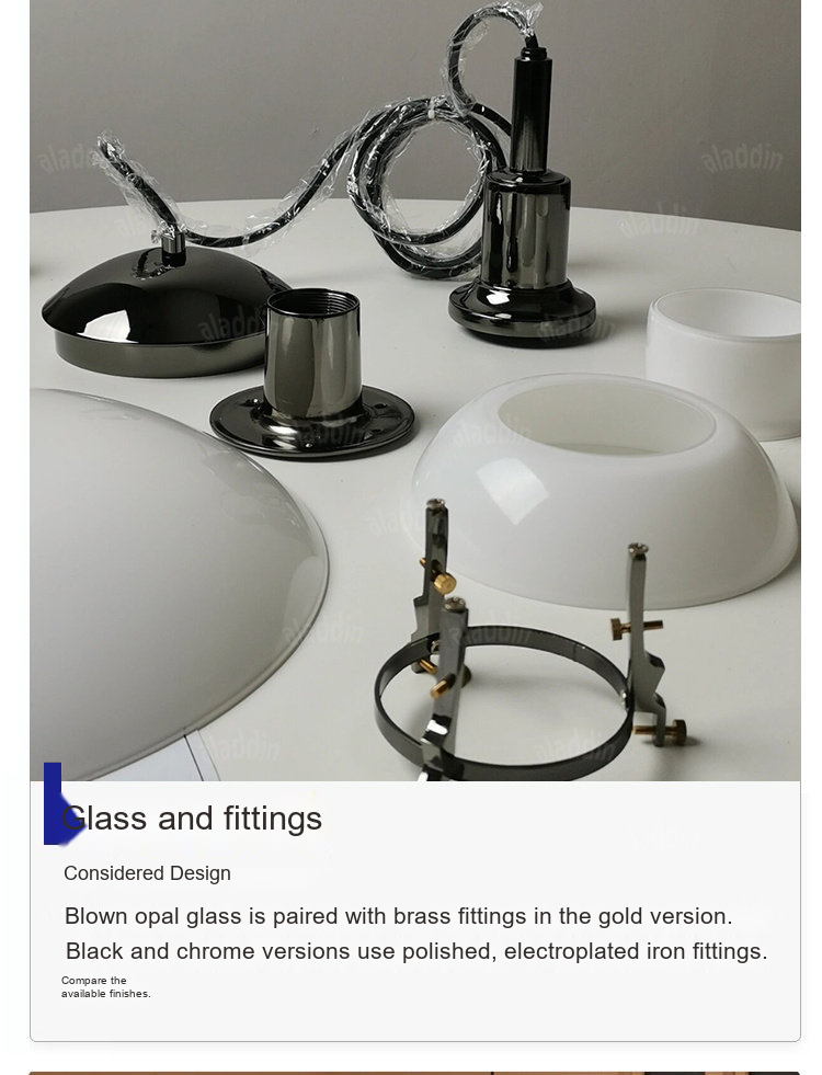 Layered Opal Glass Pendant Light — AM0151, view 16