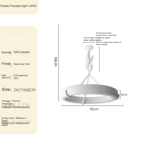 2-layer petal D65CM Precast GRG plaster