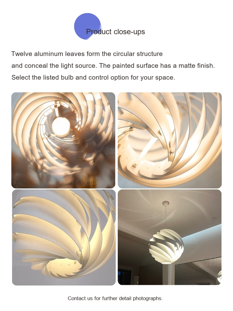 Sculptural Turbine Pendant Light — AM0153, view 3