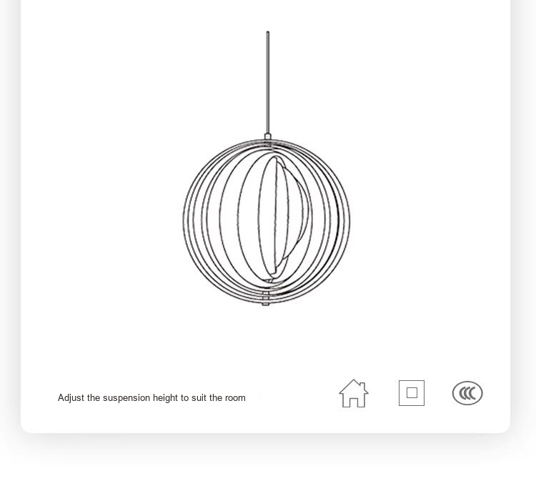 Sculptural Moon Pendant Light — AM0150, view 19