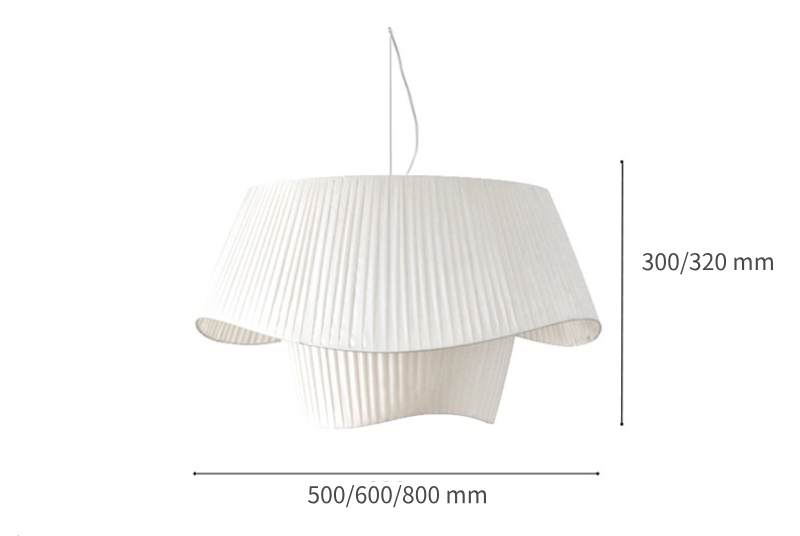 Pleated Fabric Pendant Light — AM0236, view 24