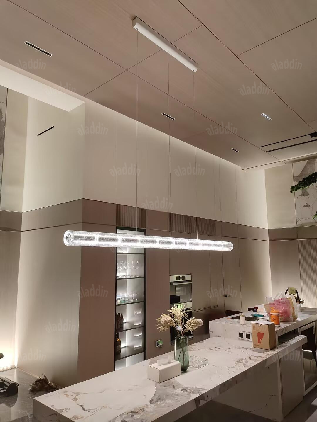 Linear Glass Pendant Light — AM0244, view 3