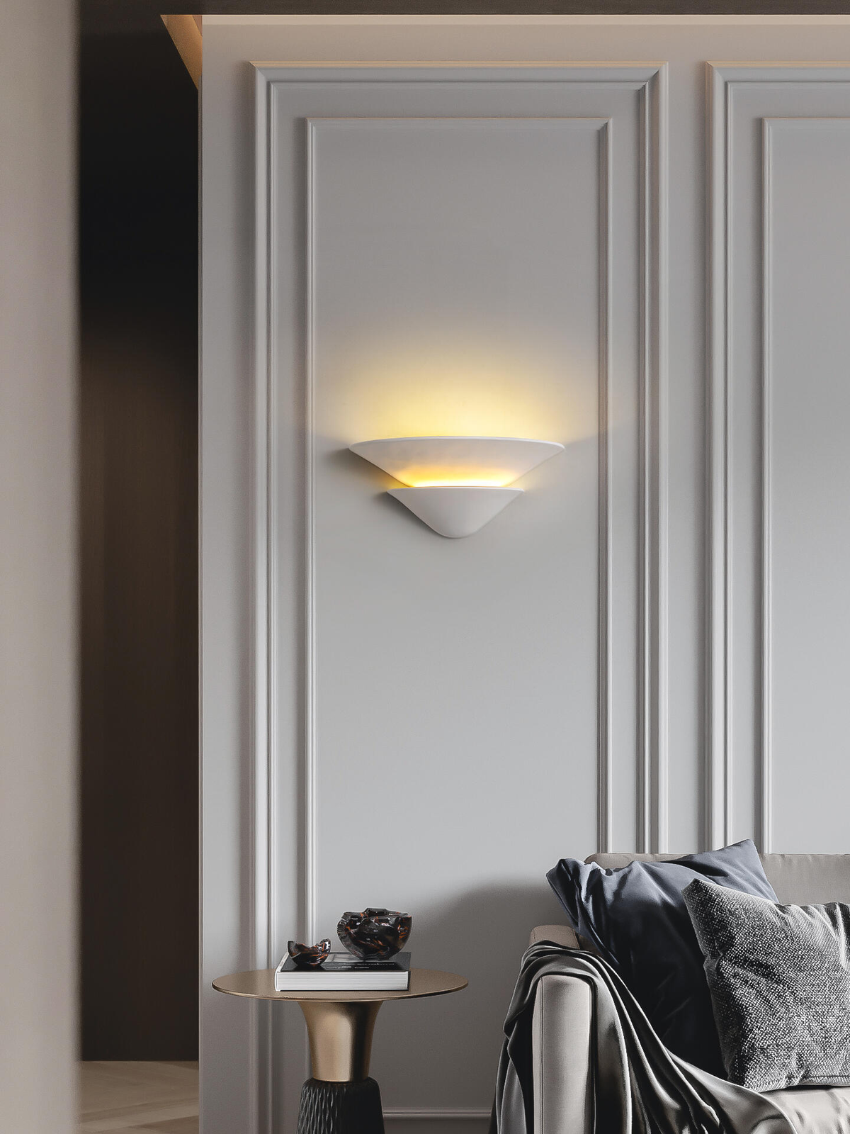 Double-Layer Plaster Wall Light — AM0253, view 4