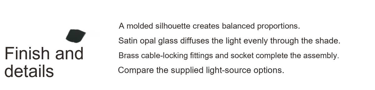 Brass & Glass Pendant Light — AM0191, view 10