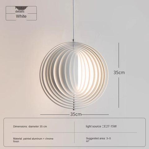 White Small -D35- 15 W light source included