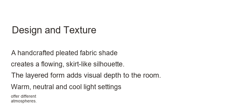 Pleated Fabric Pendant Light — AM0236, view 15