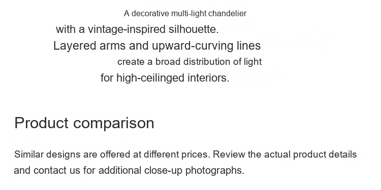 Multi-Arm Candle Chandelier — AM0220, view 24