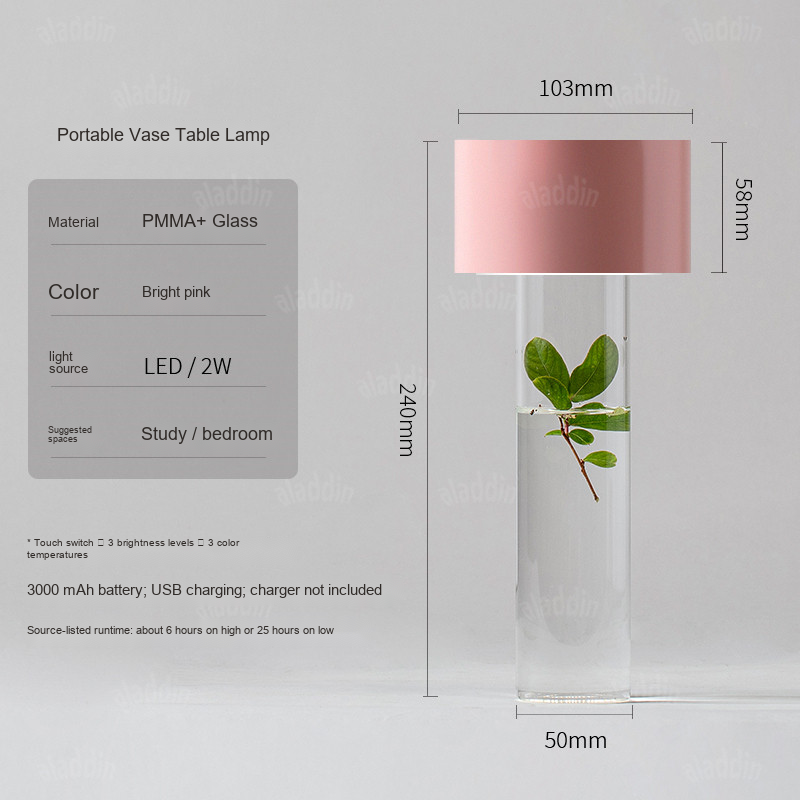 Rechargeable Vase Table Lamp — AM0242, view 8