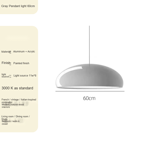 Beige gray Pendant D60CM Warm-light source