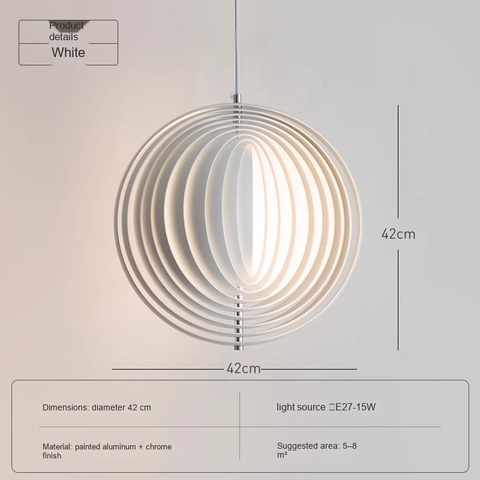 White Large -D42- 15 W light source included