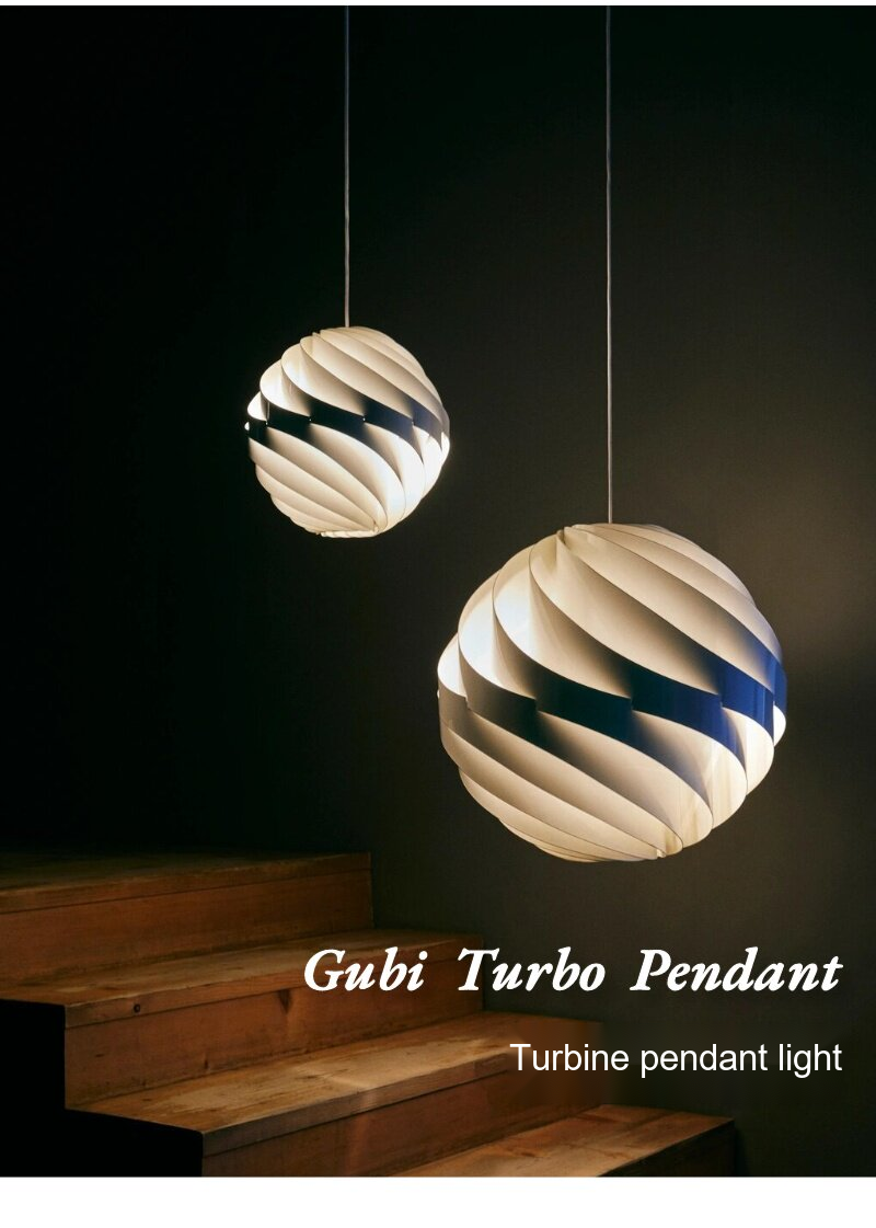 Sculptural Turbine Pendant Light — AM0153, view 10