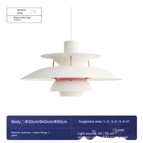 Modern white Warm-white light source · 30x30x16cm