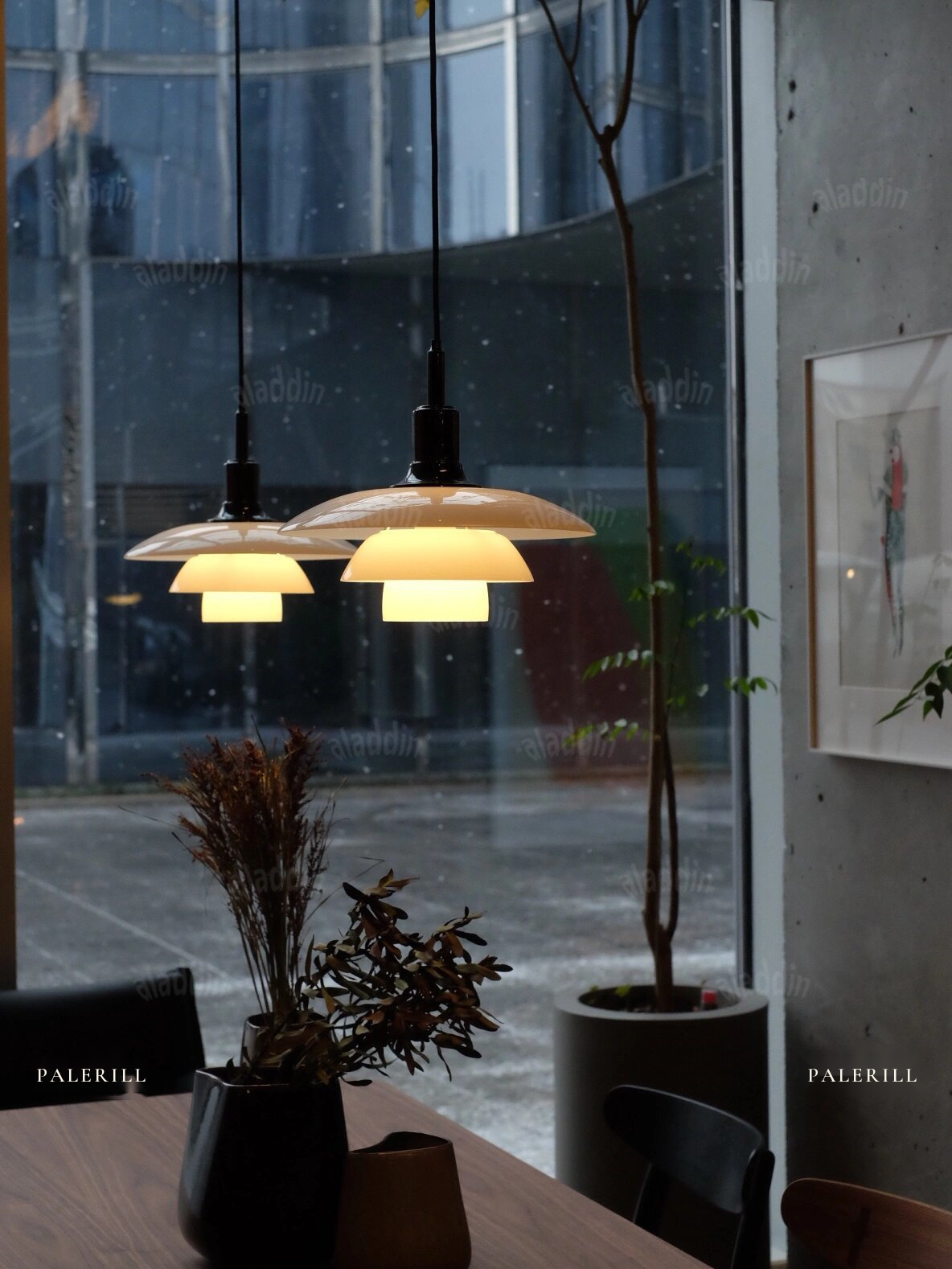 Layered Opal Glass Pendant Light — AM0151, view 3