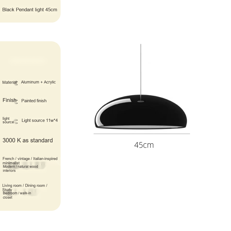 Minimalist Pendant & Ceiling Light — AM0251, view 7