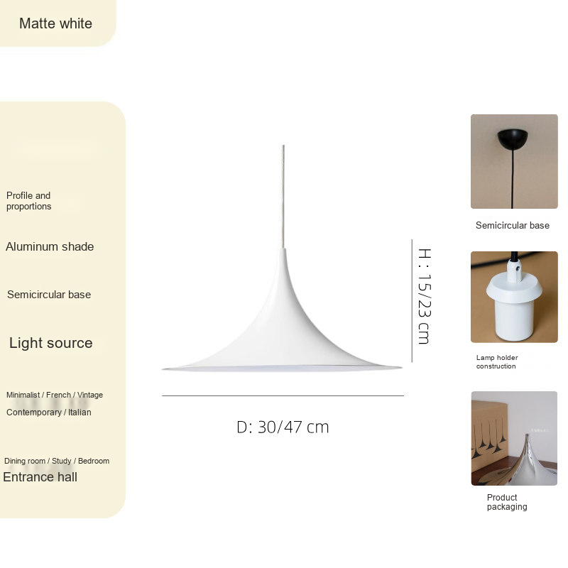Trumpet Shade Pendant Light — AM0139, view 5