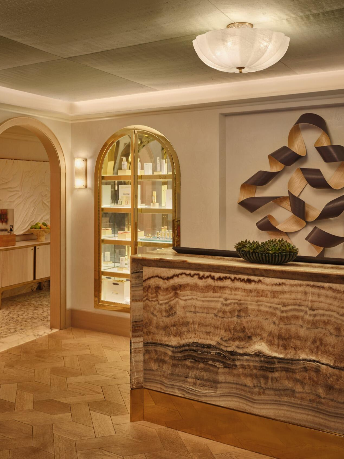 Brass & Glass Ceiling Light — AM0255, view 5