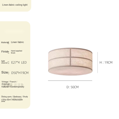 Linen fabric D50CM