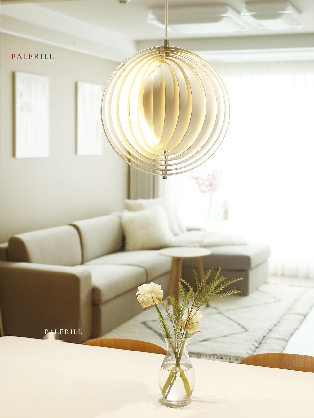 Sculptural Moon Pendant Light — AM0150, view 2