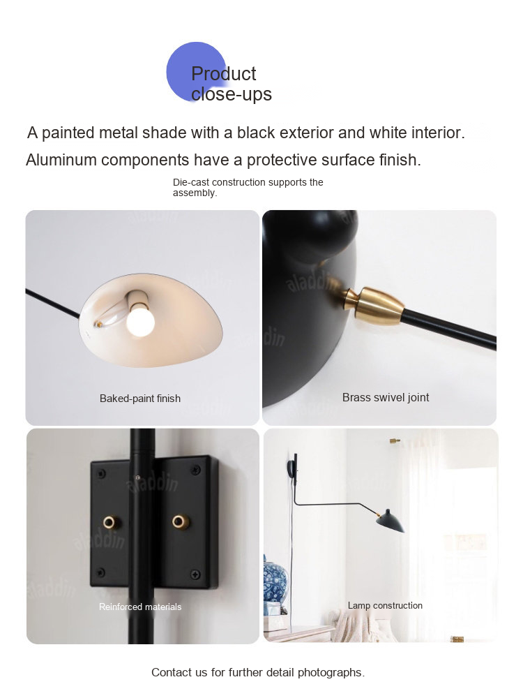 Long Swing-Arm Wall Light — AM0221, view 4