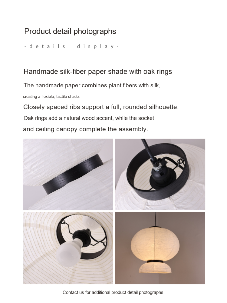 Handmade Paper Globe Pendant — AM0178, view 4