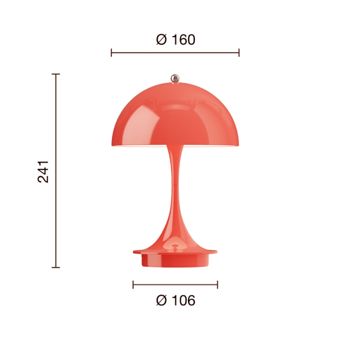Coral red · Opaque shade · V3 top touch switch