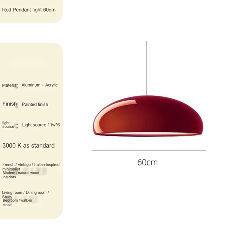 Red Pendant D60CM Warm-light source