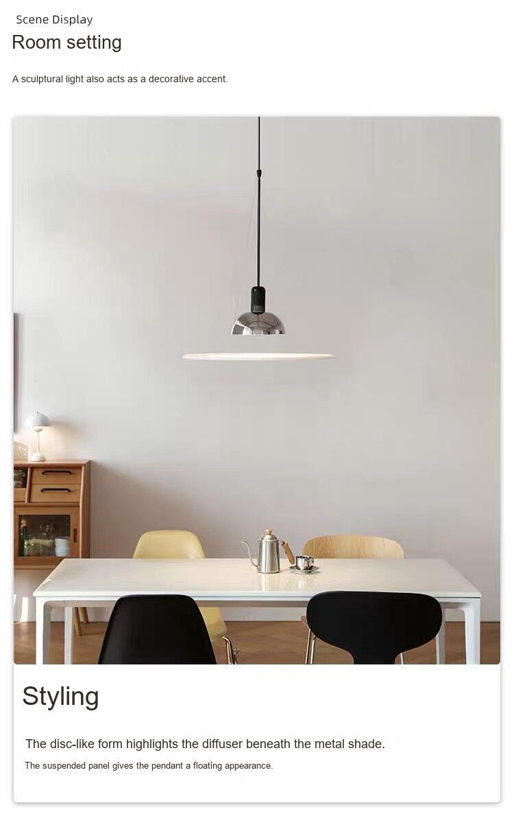 Suspended Disc Pendant Light — AM0168, view 22