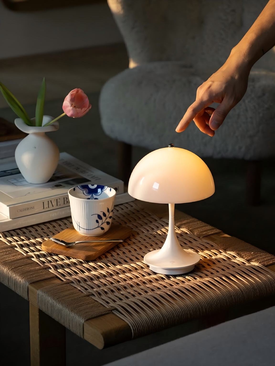 Portable Dimmable Mushroom Table Lamp — AM0136, view 5