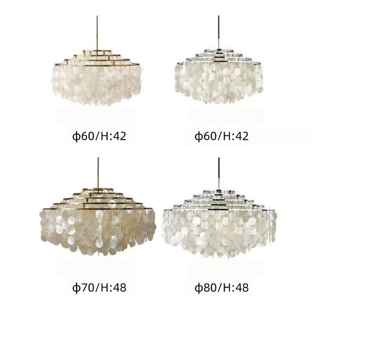 Layered Shell Pendant Light — AM0141, view 34