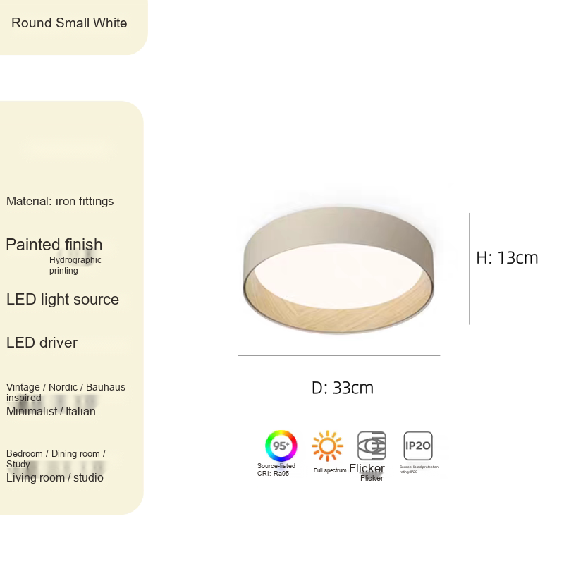 Wood Accent Ceiling Light — AM0188, view 15