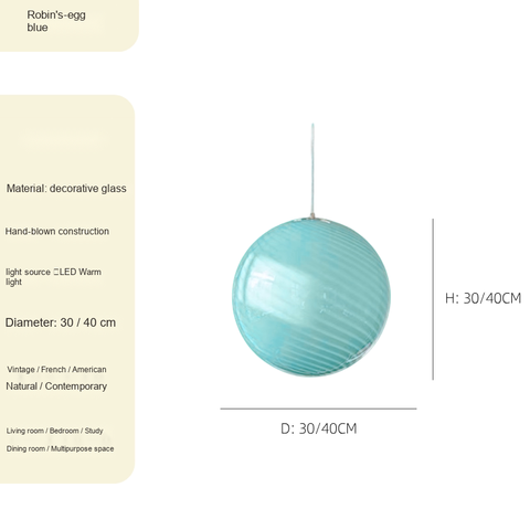 Robin's-egg blue D30CM