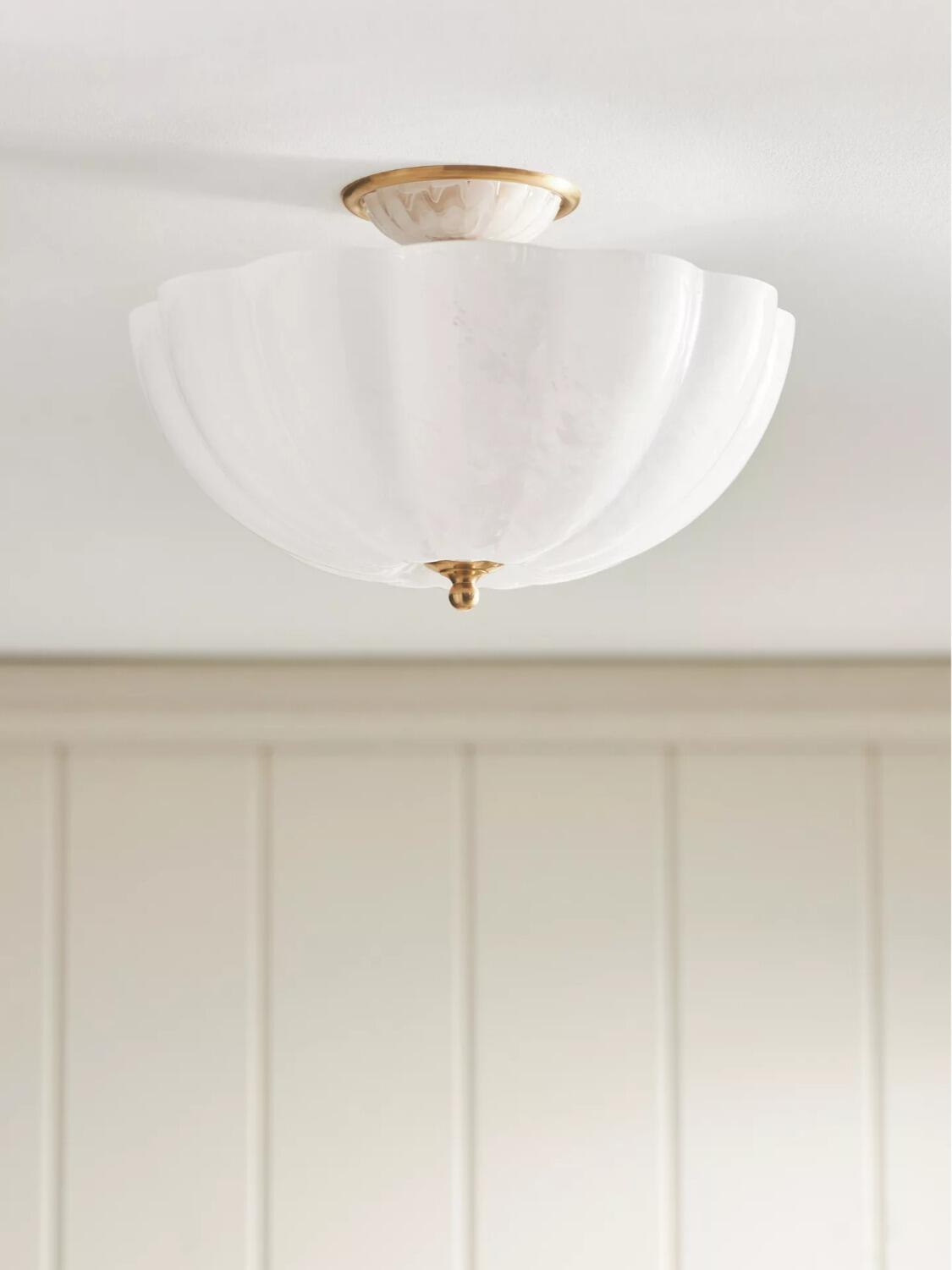 Brass & Glass Ceiling Light — AM0255, view 1