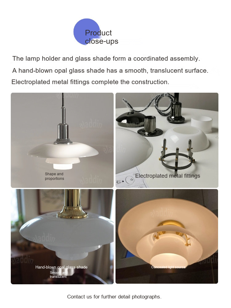 Layered Opal Glass Pendant Light — AM0151, view 4