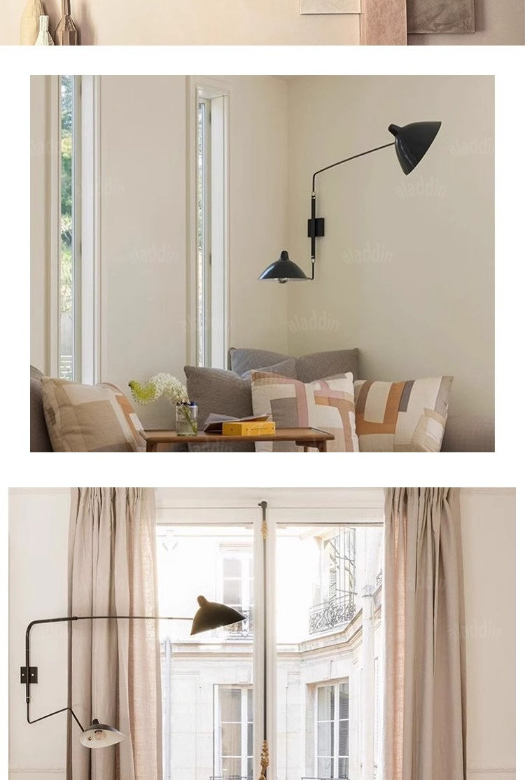 Long Swing-Arm Wall Light — AM0221, view 23