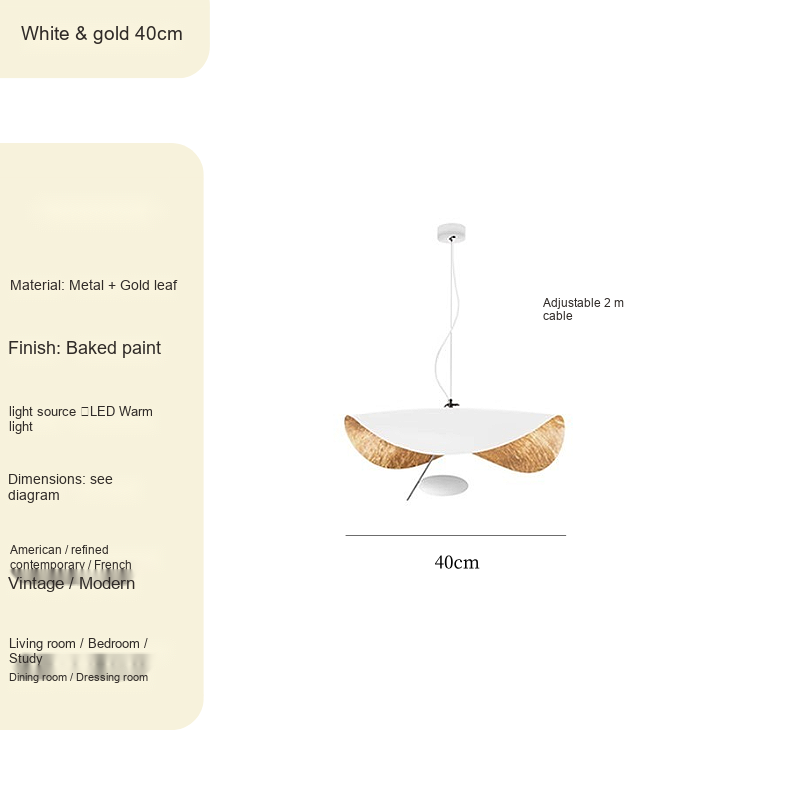 Gold Leaf Accent Pendant Light — AM0205, view 11