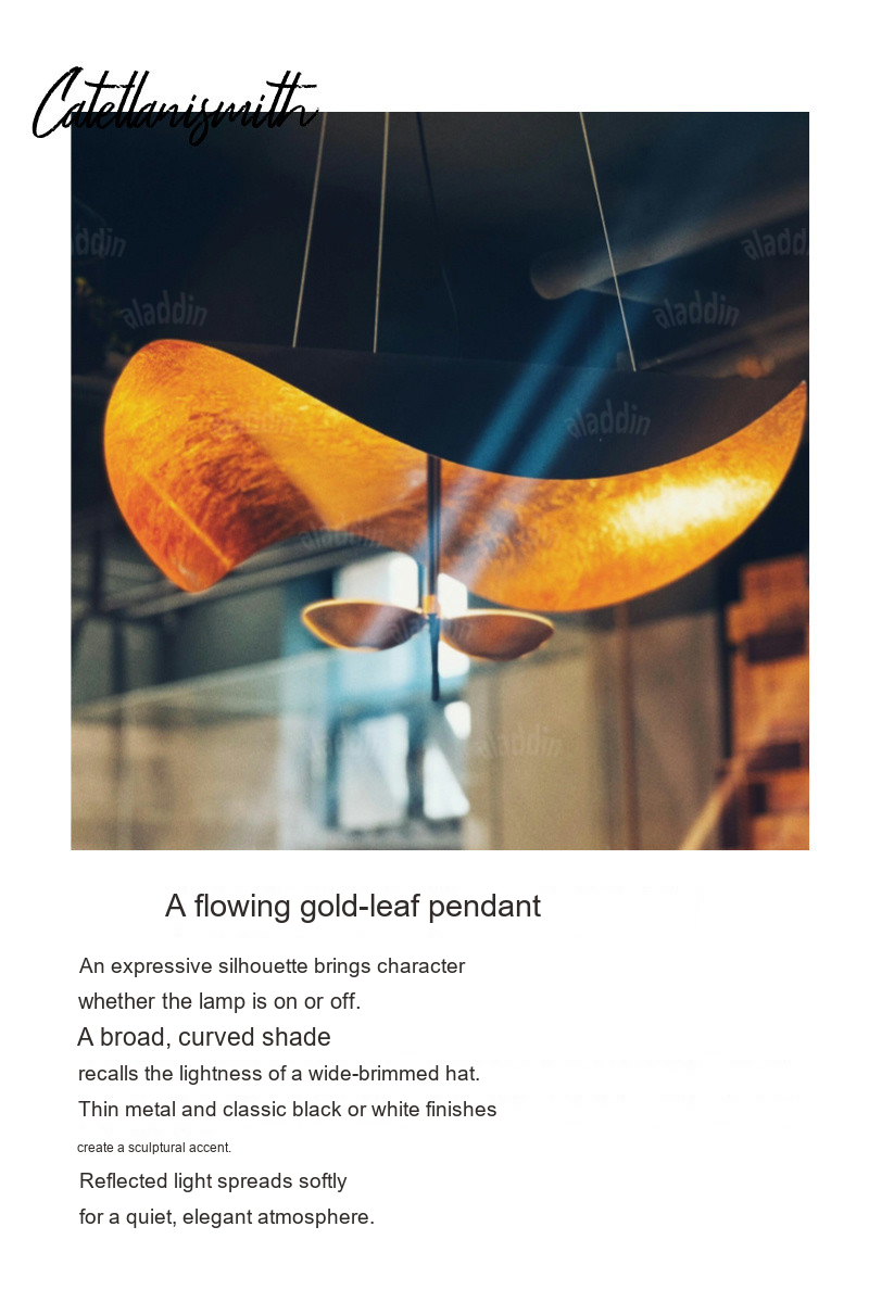 Gold Leaf Accent Pendant Light — AM0205, view 16
