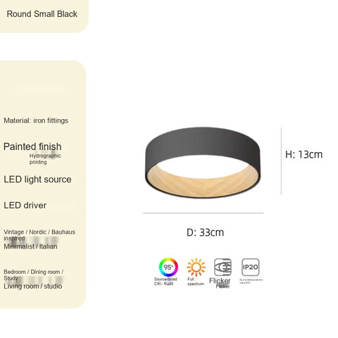 Black Flat Small D330*H130 Yiergo driver + Full spectrum