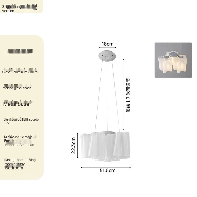 Cloud Glass Pendant & Ceiling Light — AM0247, view 4