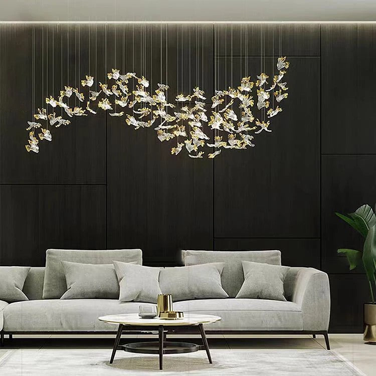 AM0381 · Bespoke Linear Crystal Chandelier · view 1