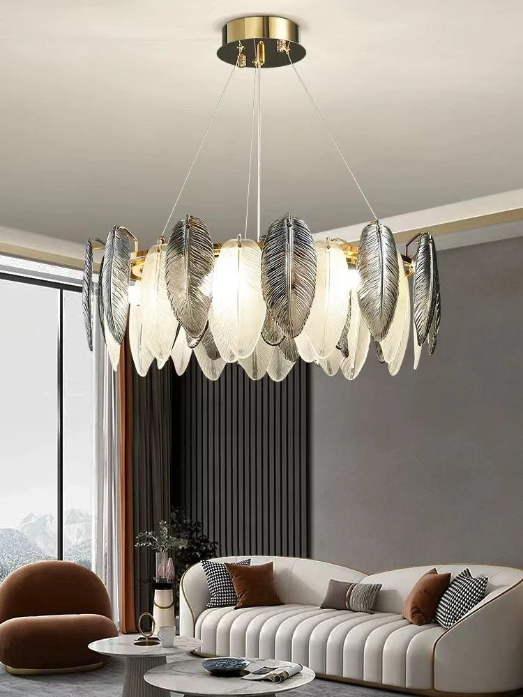 AM0385 · French Feather Chandelier · view 1