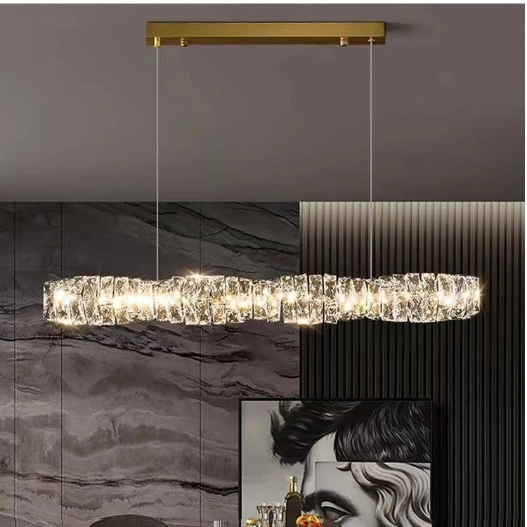 AM0386 · Linear Mermaid Crystal Chandelier · view 1