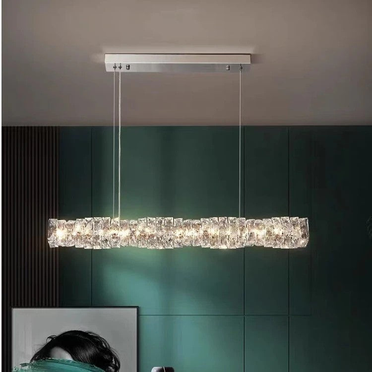 AM0386 · Linear Mermaid Crystal Chandelier · view 2