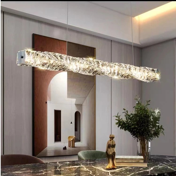 AM0386 · Linear Mermaid Crystal Chandelier · view 3