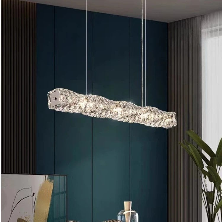 AM0386 · Linear Mermaid Crystal Chandelier · view 4