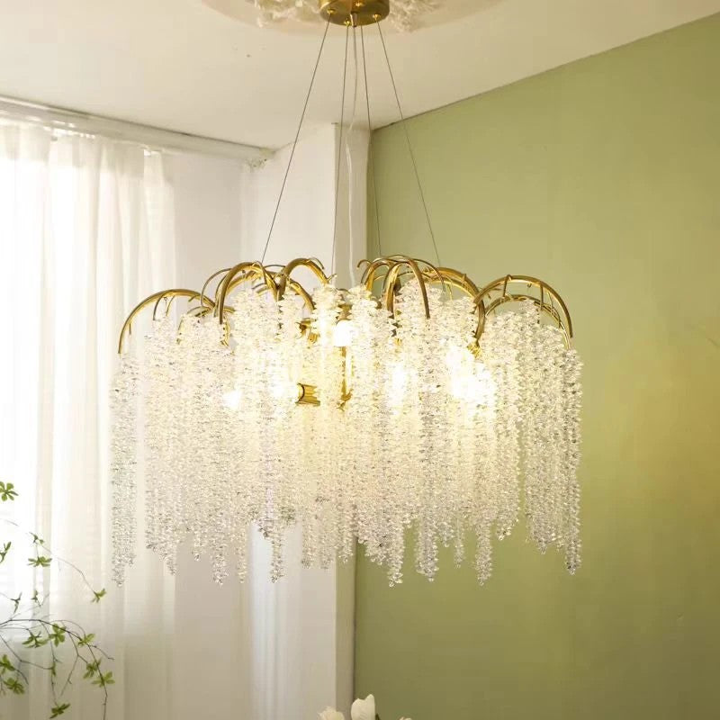 AM0389 · Cascading Willow Crystal Chandelier · view 1
