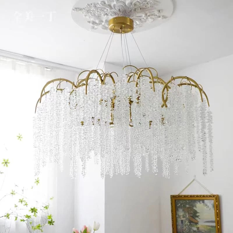 AM0389 · Cascading Willow Crystal Chandelier · view 2