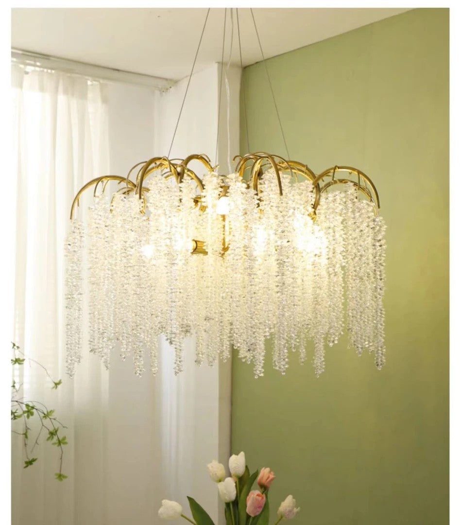AM0389 · Cascading Willow Crystal Chandelier · view 3