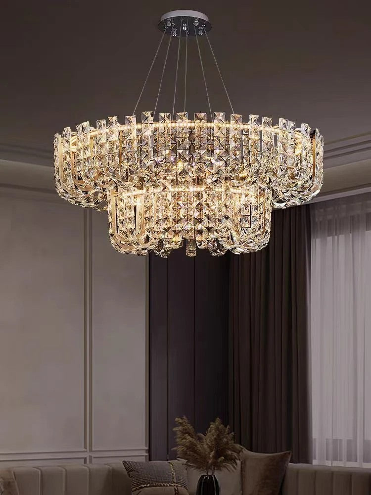AM0394 · Ribbon Ring Crystal Chandelier · view 1